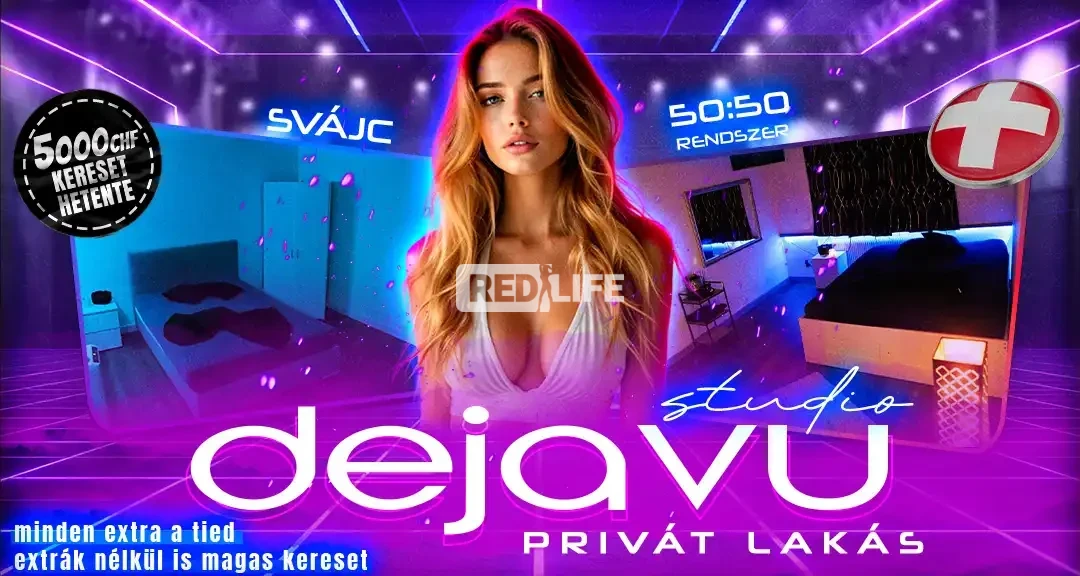 Studio Déjà Vu: Erotikus munka St. Gallen mellett, ahol nem kötelező az extra! L és B igazolvány ügyintézéssel!