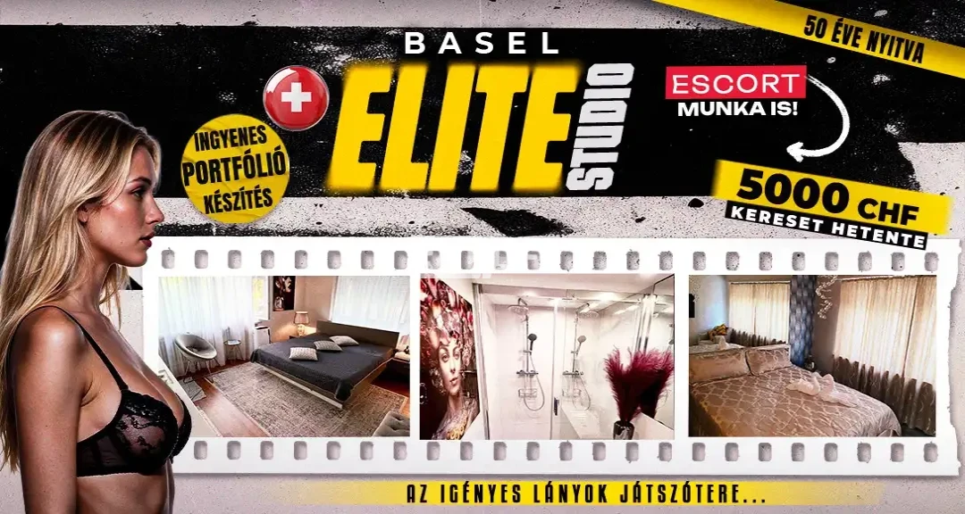 [ELITE stúdió] 50 éve működő, nagy forgalmú luxus erotikus szalon Basel szívében, ahol a régi magas árak és a kiváló kereset ma is garantált