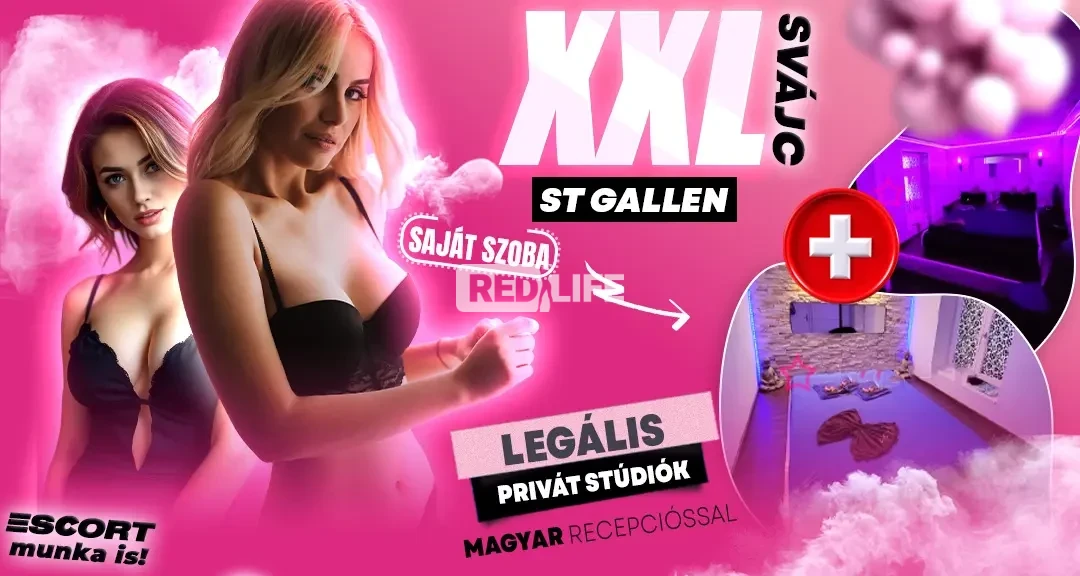 St. Gallenben az XXL új svájci tulajdonossal és napi leadóval várja érkezésed, ahol az escort munkalehetőség is biztosított